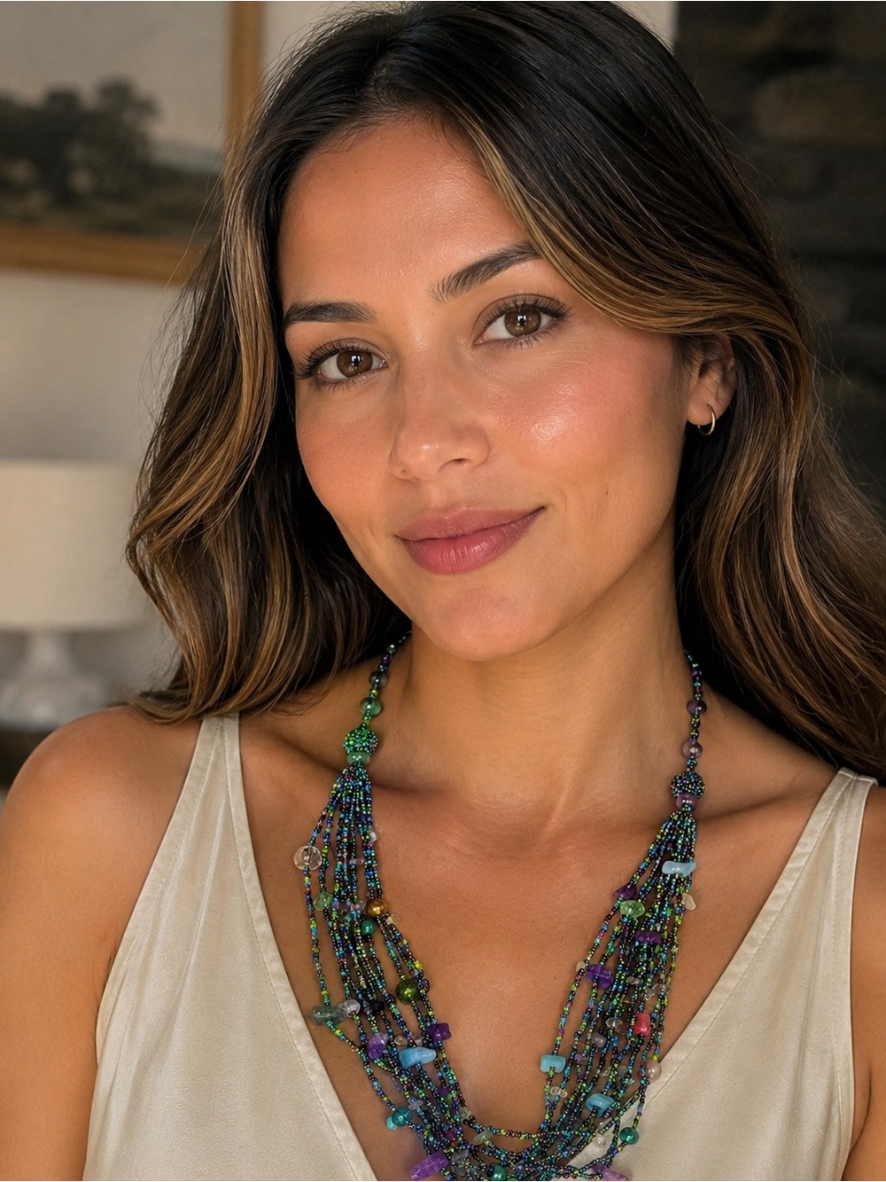 Handmade Guatemalan Multi-Strand Beaded Necklace